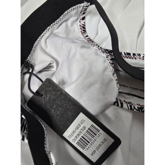 NWT ED HARDY SNOW TIGER WHITE BIKINI SET 2 PIECES SWIMSUIT Size Large - Picture 13 of 16